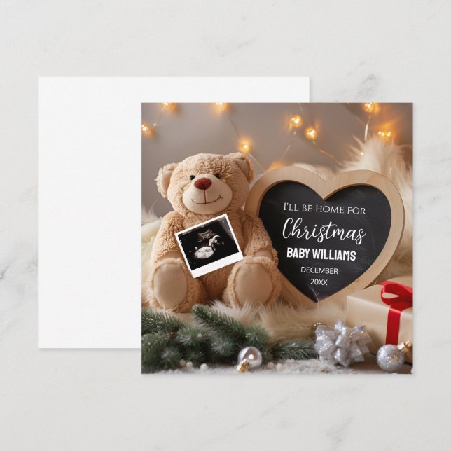 Christmas Pregnancy Announcement Card (Front/Back)