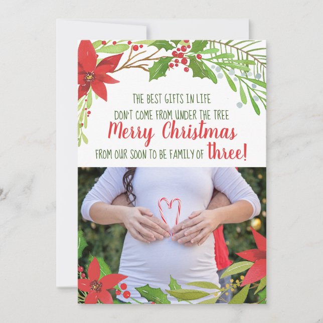 Christmas Pregnancy Announcement Cards (Front)