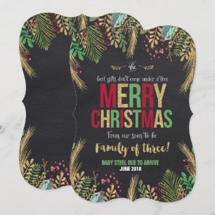 Christmas Pregnancy Announcement Christmas Card