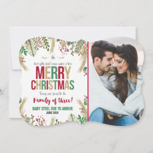 Christmas Pregnancy Announcement Christmas Card