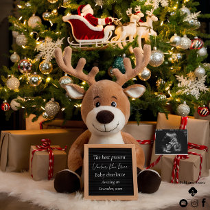 Christmas Pregnancy Announcement cute reindeer