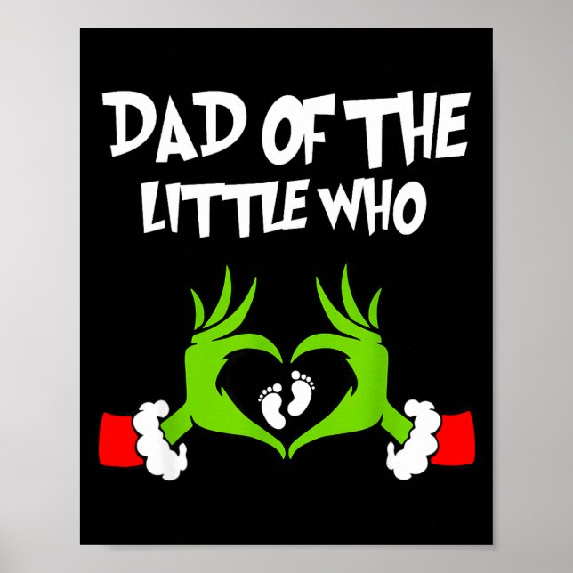 Christmas Pregnancy Announcement Funny Dad Of The  Poster (Front)