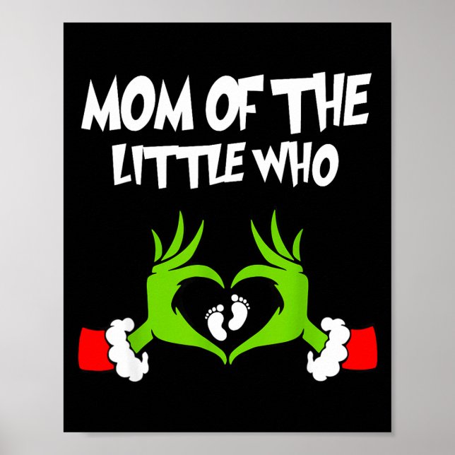 Christmas Pregnancy Announcement Funny Mom Of The  Poster (Front)