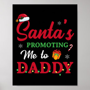Christmas Pregnancy Announcement New Dad Mum Gift  Poster