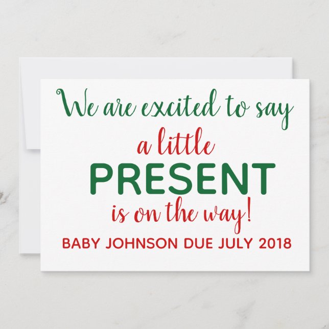 Christmas Pregnancy Announcement Reveal (Front)