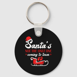 Christmas Pregnancy Announcement Santa's Key Ring
