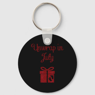Christmas Pregnancy Announcement Shirt Due Date In Key Ring