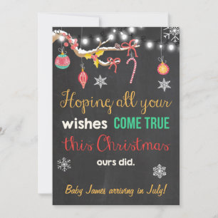 Christmas pregnancy chalkboard announcement