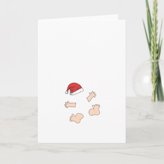 Christmas Pregnancy little Santa Mum to be Holiday Card (Front)