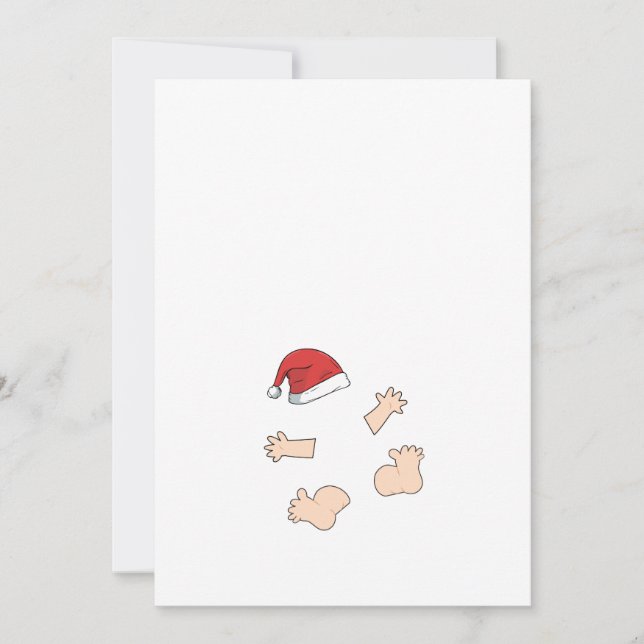 Christmas Pregnancy little Santa Mum to be Holiday Card (Front)