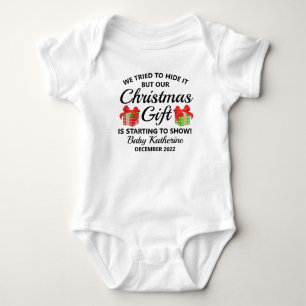 Christmas Pregnancy Reveal Baby Bodysuit