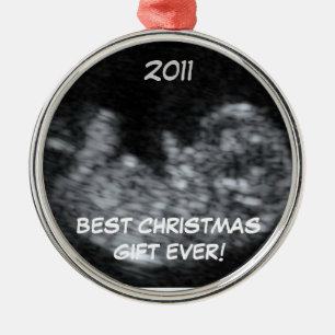 Christmas Pregnancy Surprise Metal Tree Decoration