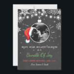Christmas pregnancy ultrasound announcement Joy<br><div class="desc">♥ An adorable way to announce your pregnancy! You can add your own ultrasound and move the santa hat to the right position by clicking the "customize it" button.</div>