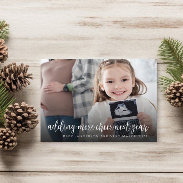 Christmas Pregnancy Ultrasound Family Photo Card (Creator Uploaded)