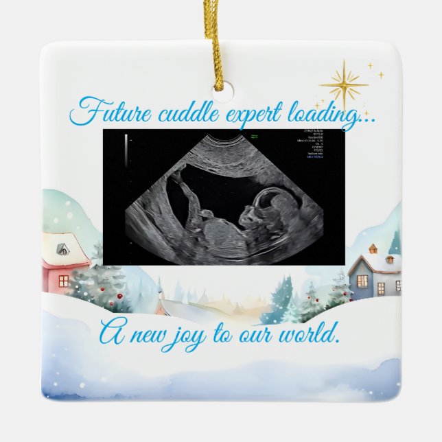  Christmas Pregnancy Ultrasound Ornament (Front)