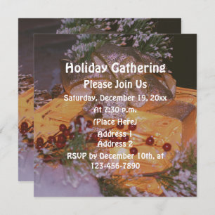 Christmas Present Berries Holiday Party  Invitation