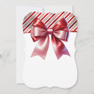 Christmas Present Croquette Bow Bling Glitter Xmas Card