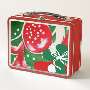 Christmas Present Metal Lunch Box