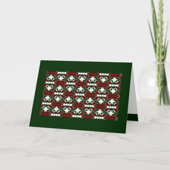 Christmas Present Pattern Holiday Card (Front)