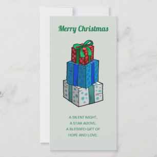 Christmas Presents and A silent night Holiday Card