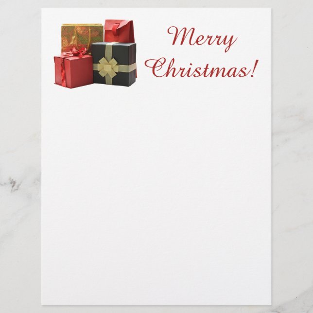 Christmas Presents Christmas Letter (Front)