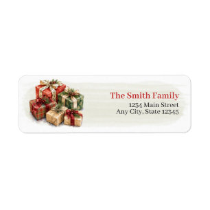 Christmas Presents Return Address Labels