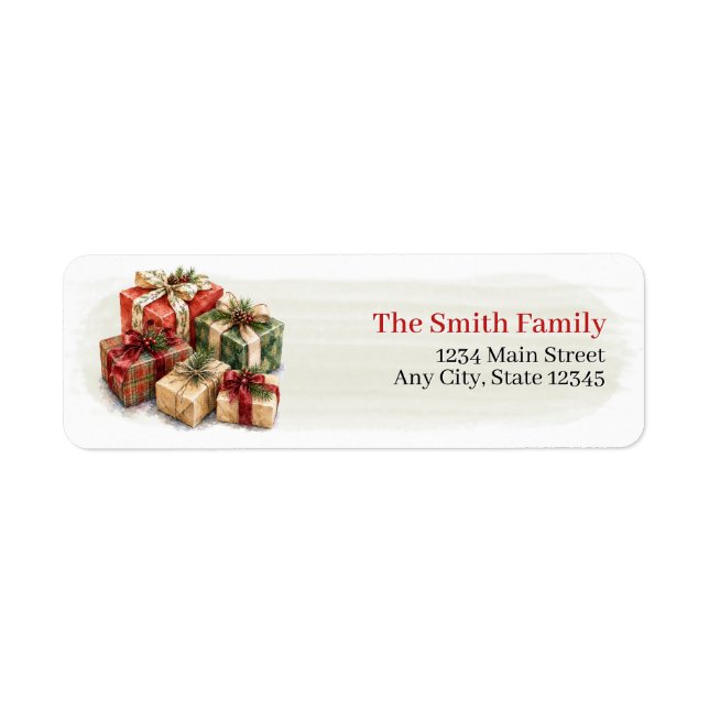 Christmas Presents Return Address Labels (Front)