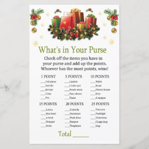 Christmas presents What's in your purse game