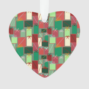 Christmas Presents with Ribbons and Bows Ornament
