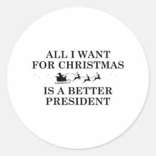 Christmas President Classic Round Sticker