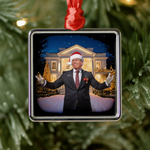 Christmas President Donald Trump Inauguration Metal Tree Decoration