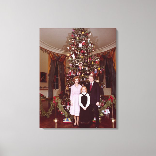 Christmas President James Jimmy Carter White House Canvas Print (Front)