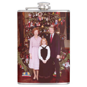 Christmas President James Jimmy Carter White House Hip Flask