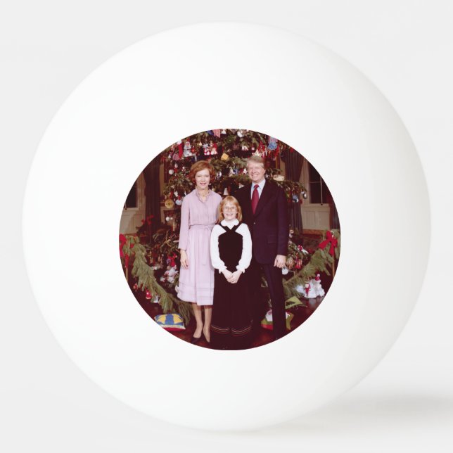 Christmas President James Jimmy Carter White House Ping Pong Ball (Front)