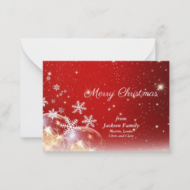 Christmas, pretty small greeting card (Front)