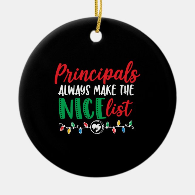 Christmas principal, principal design     ceramic tree decoration (Front)