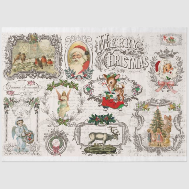 Christmas Project Frames Vol. 1 Decoupage Tissue Paper (Front)