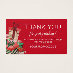 Christmas Promo Code Discount Card