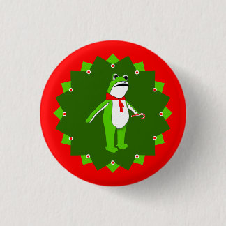 Christmas Protest Frog 3 Cm Round Badge