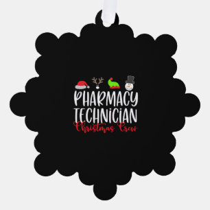 Christmas PT Pharmacy tech technician Tree Decoration Card