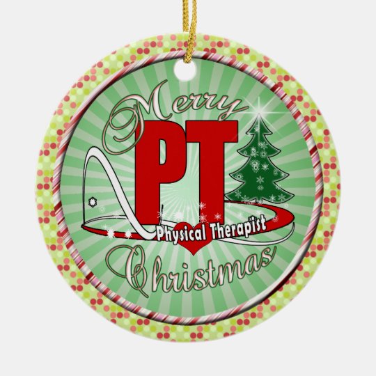 CHRISTMAS PT Physical Therapist Christmas Ornament Zazzle.co.uk