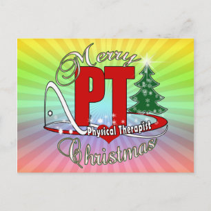 CHRISTMAS PT Physical Therapist Holiday Postcard