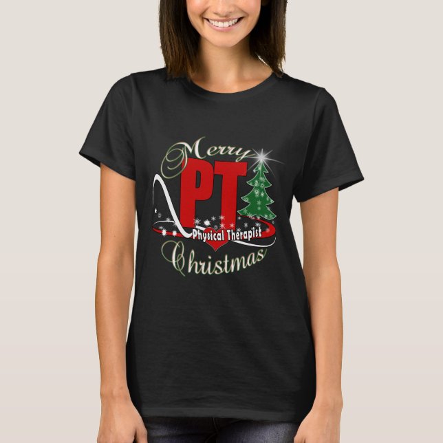 CHRISTMAS PT Physical Therapist T-Shirt (Front)