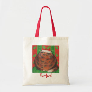 Christmas Pud 'Purrfect!' tote bag