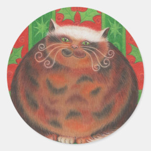 Christmas Pud round sticker