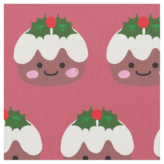 Christmas Pudding 1 Fabric (Close Up)