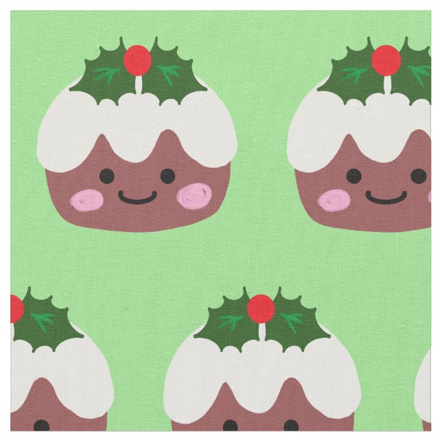 Christmas Pudding 1 Fabric (Close Up)