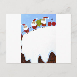 christmas pudding and santas.JPG Holiday Postcard