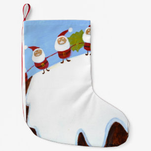 Christmas pudding and Santas Small Christmas Stocking