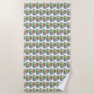 christmas pudding beach towel